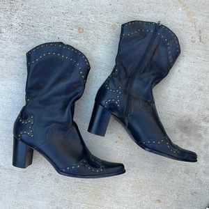 Matisse cowboy-style black leather boots